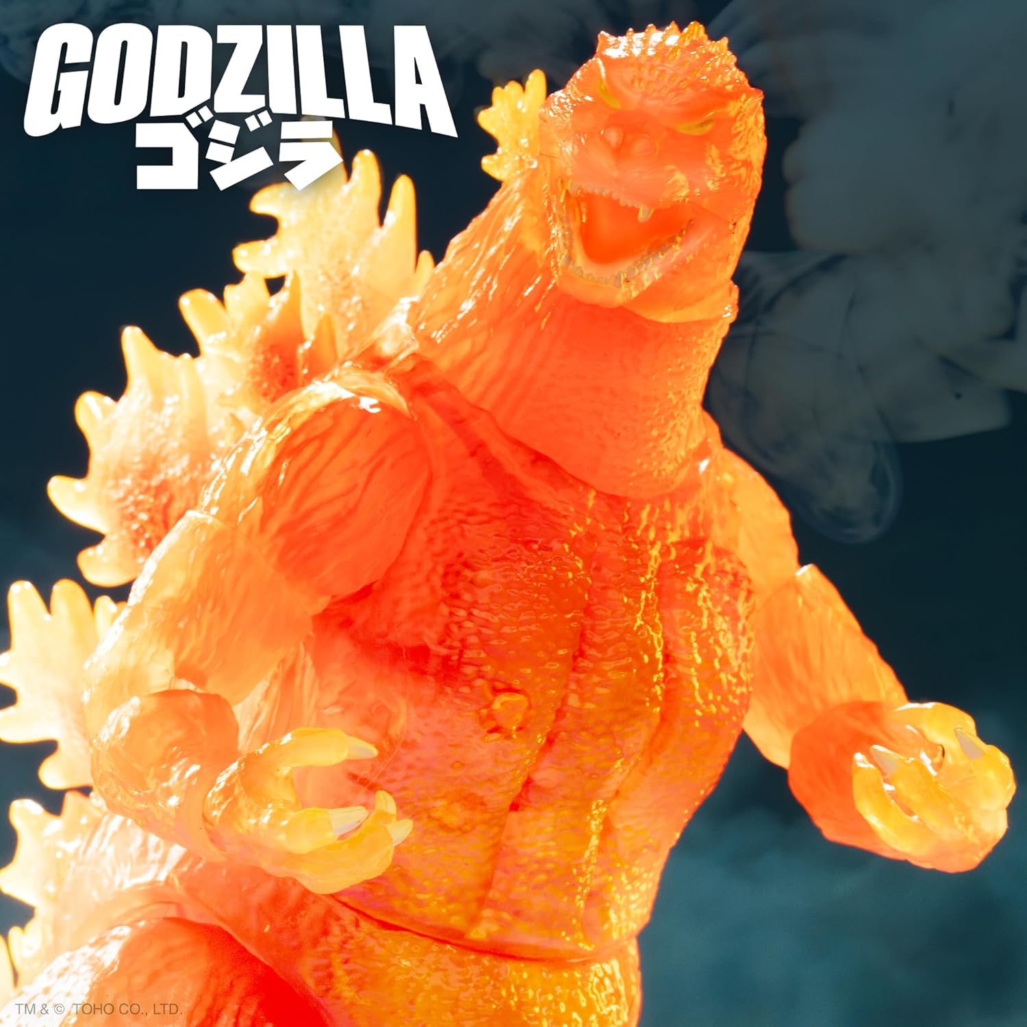 Godzilla vs. Destoroyah Blazing Godzilla 1200° Clear Orange Action Figure - Super7 Toho ULTIMATES!