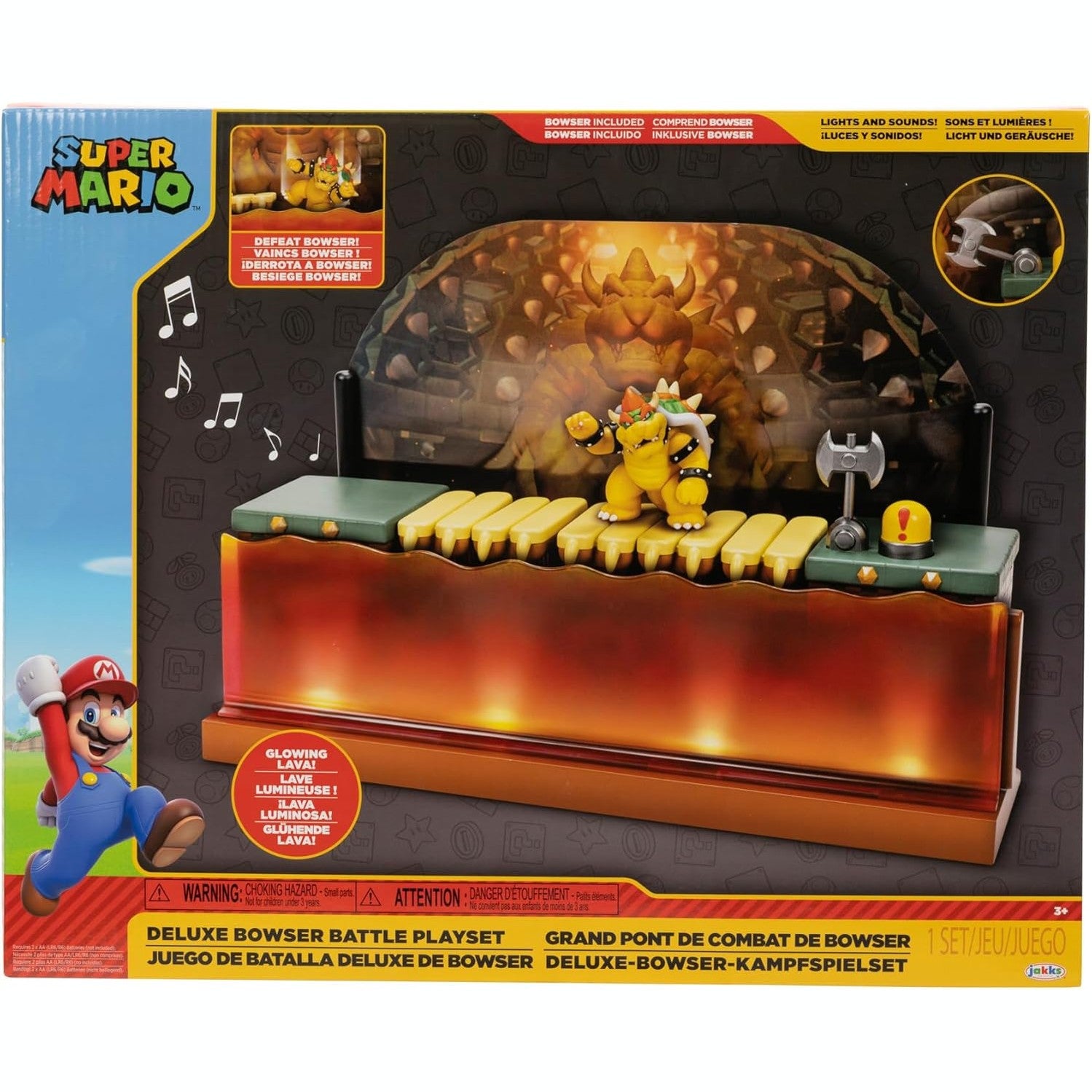 World of Nintendo Deluxe Bowser Battle Playset - Jakks Pacific