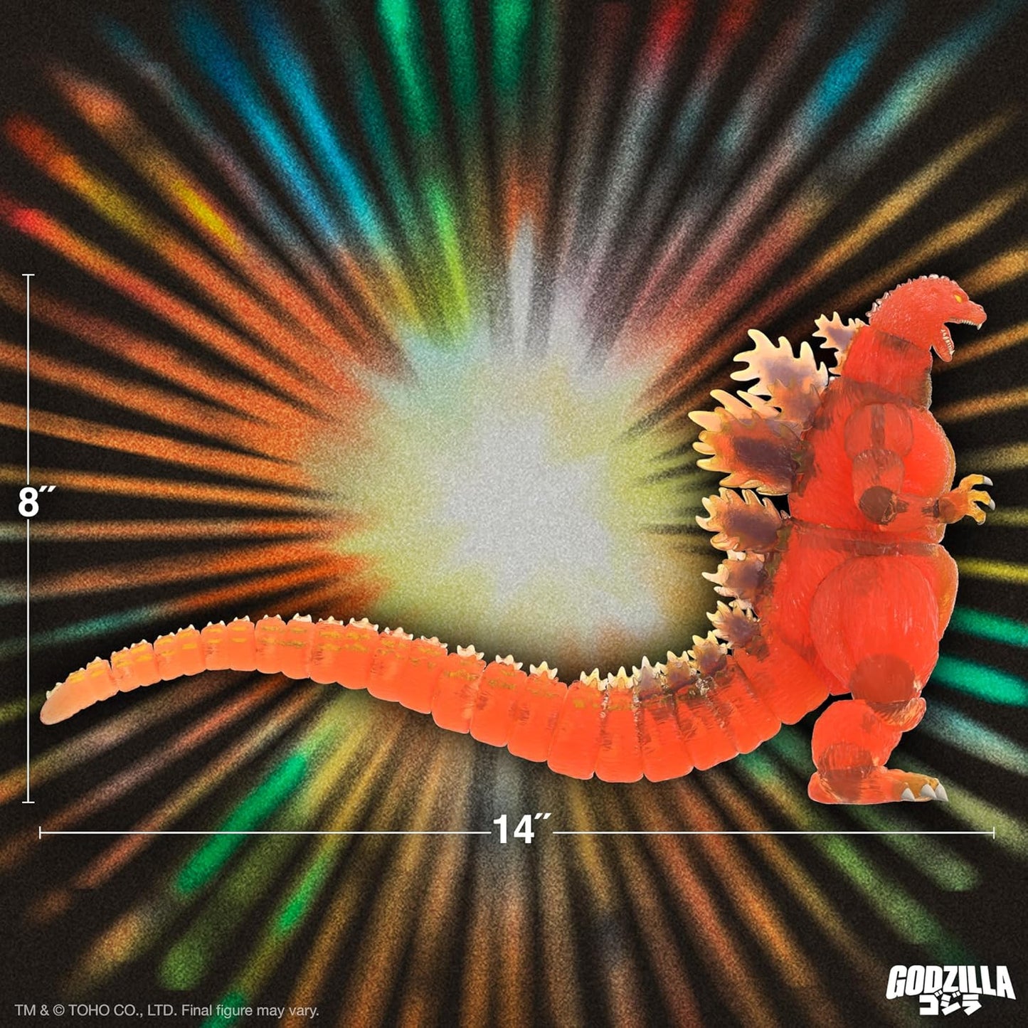 Godzilla vs. Destoroyah Blazing Godzilla 1200° Clear Orange Action Figure - Super7 Toho ULTIMATES!