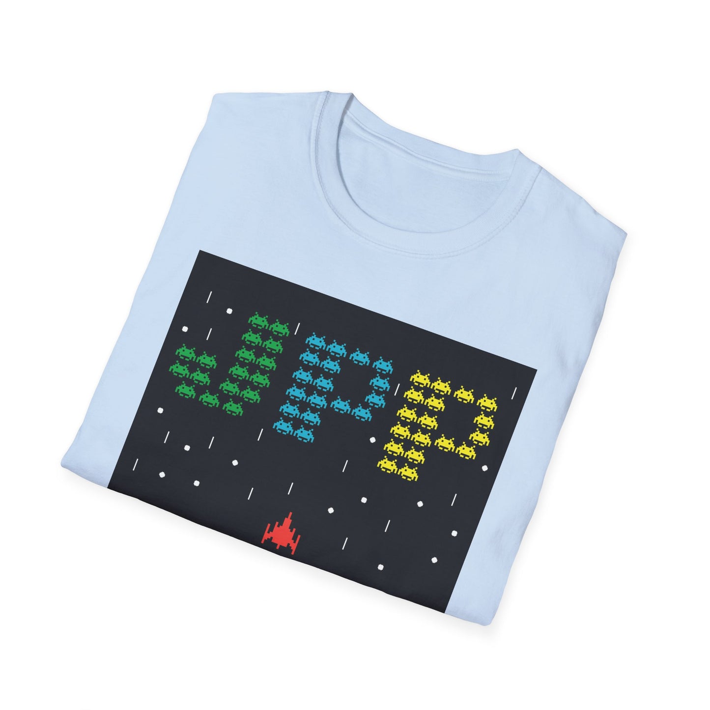 Just Press Play Unisex Softstyle T-Shirt - Invader