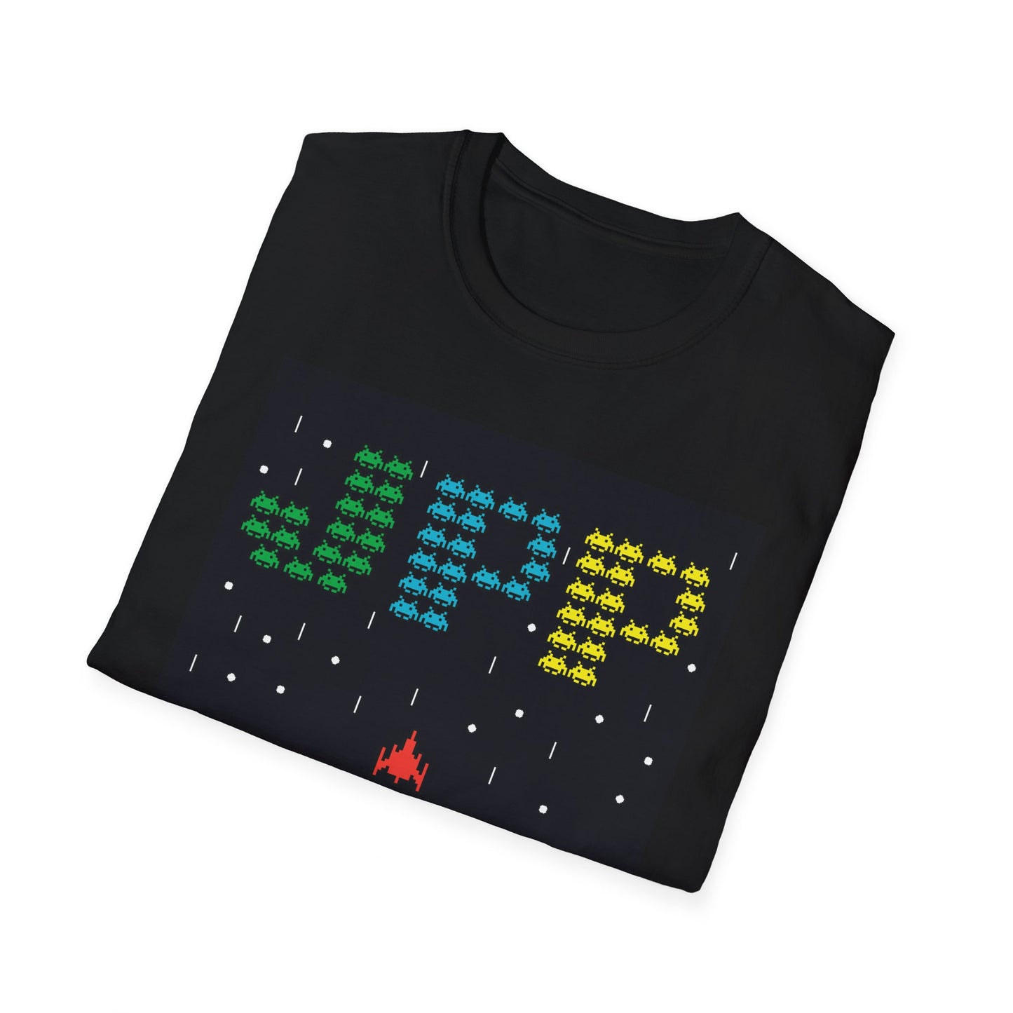 Just Press Play Unisex Softstyle T-Shirt - Invader