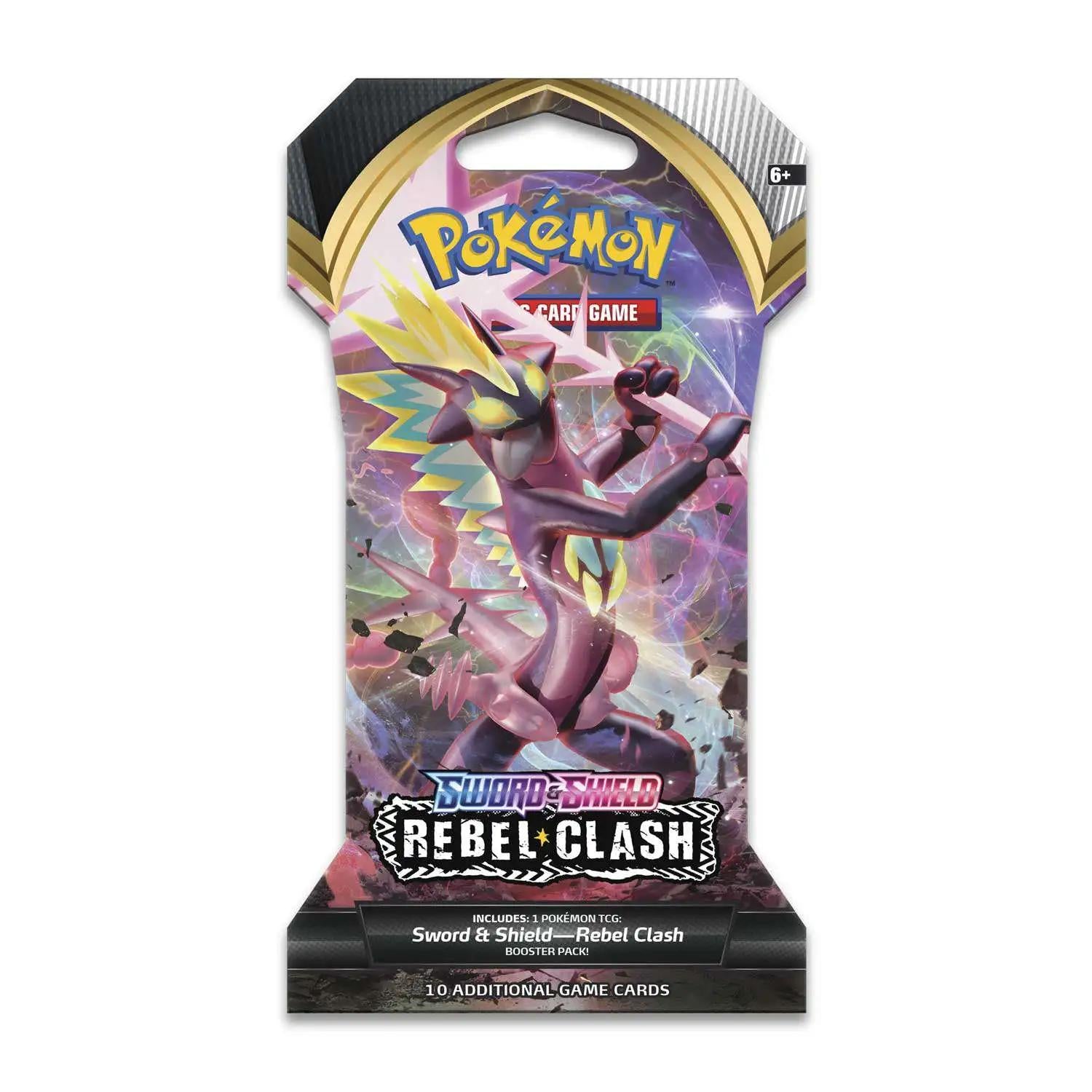 Pokemon TCG Sword & Shield Rebel Clash Sleeved Booster Pack - 10 Cards