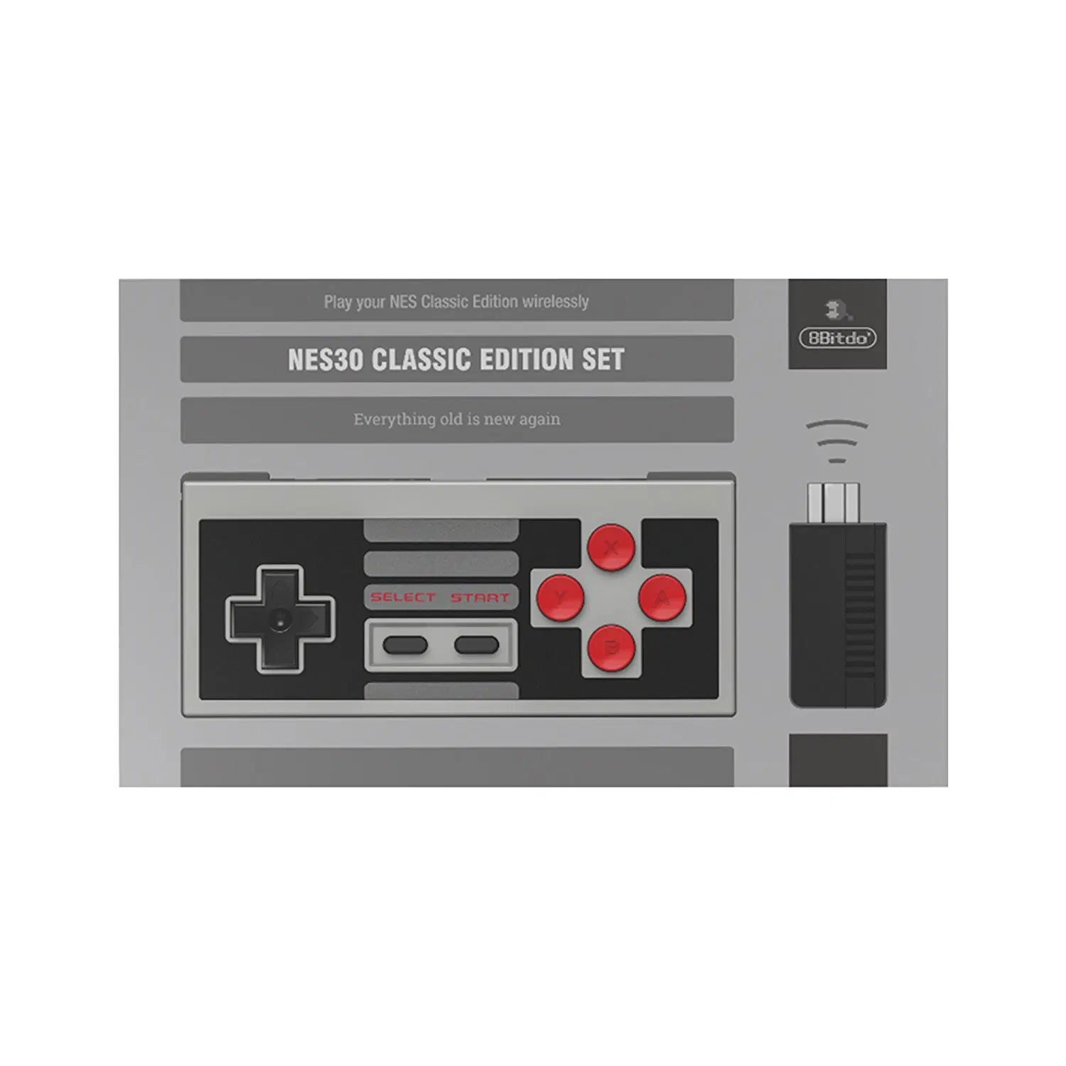 NES30 Classic Edition Set - Controller with Bluetooth Retro Receiver - 8Bitdo