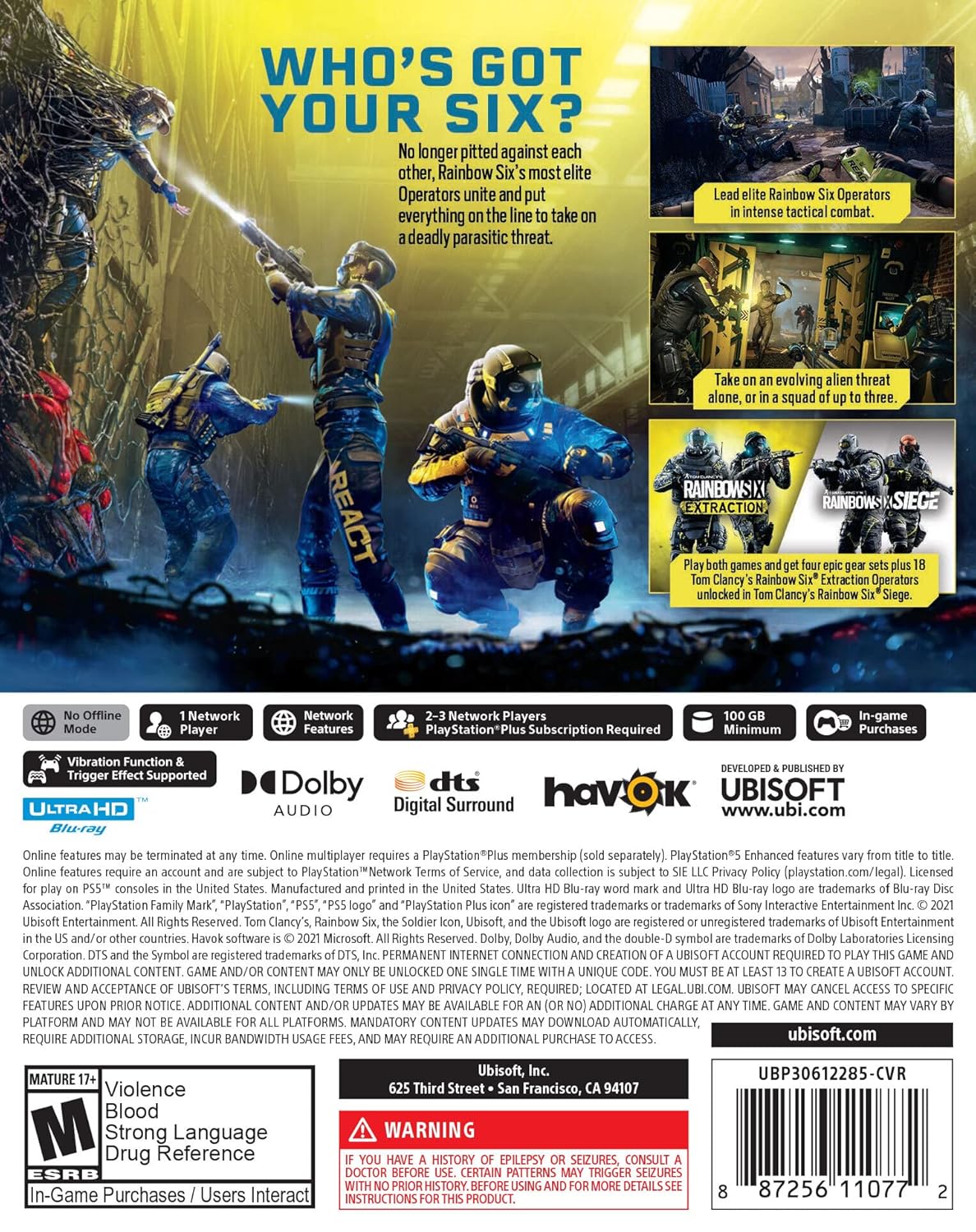 Tom Clancy's Rainbow Six Extraction - PlayStation 5 - Ubisoft