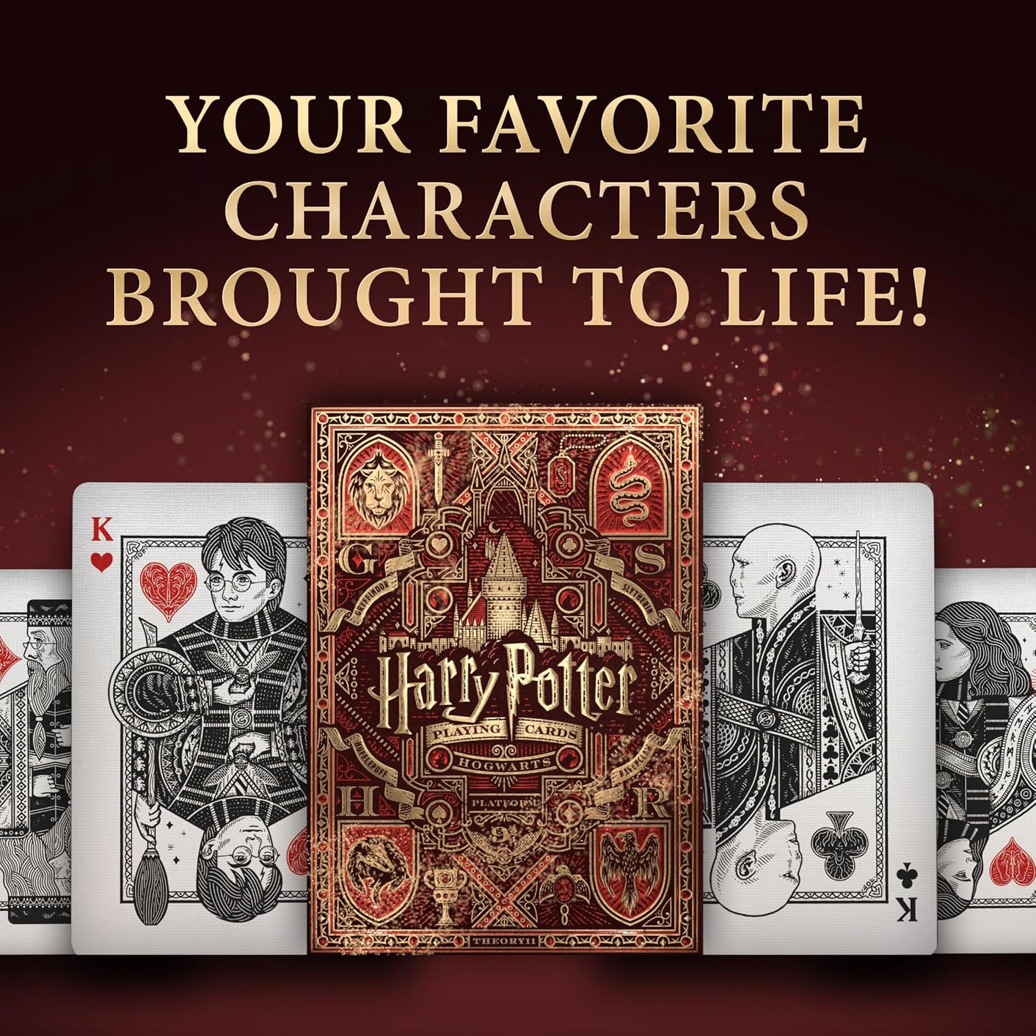 Harry Potter Gryffindor Red Foil Playing Cards - Theory11