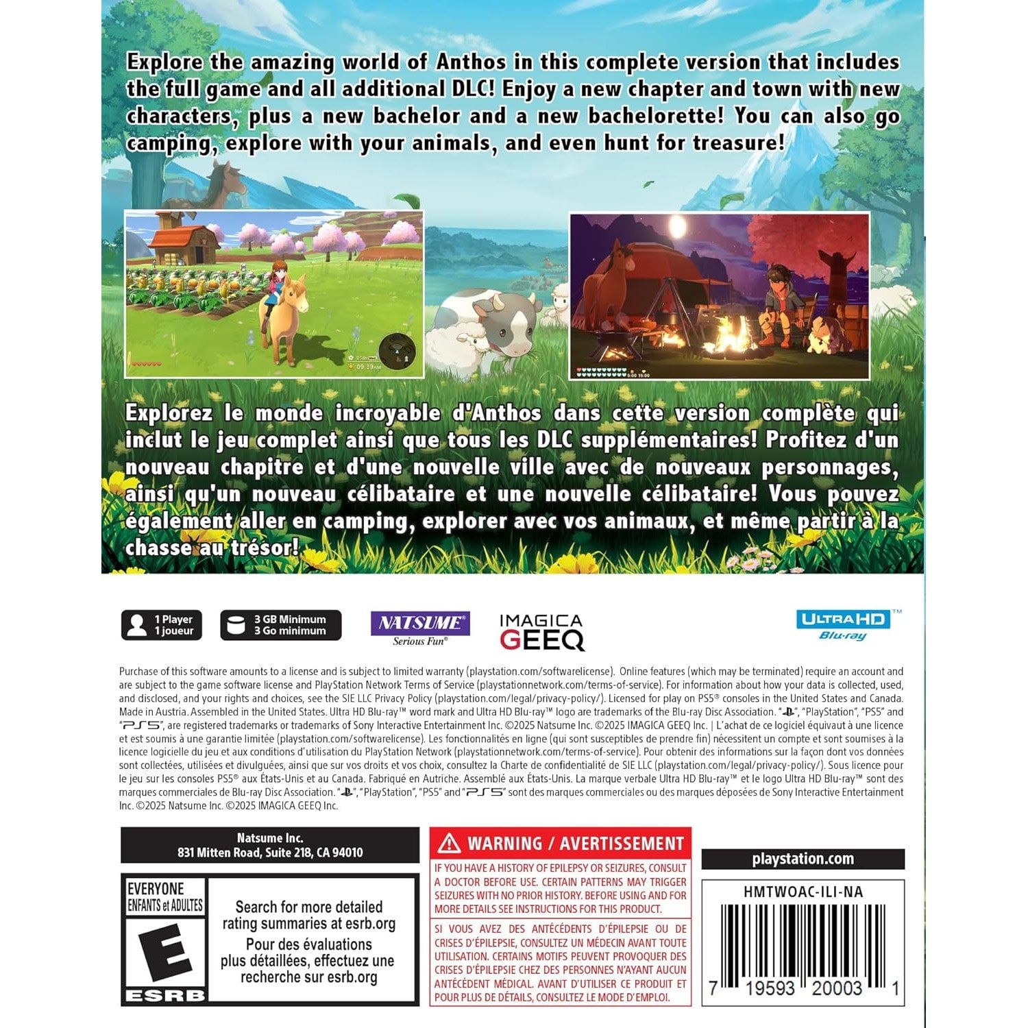 Harvest Moon: The Winds of Anthos Complete - PlayStation 5 - Natsume