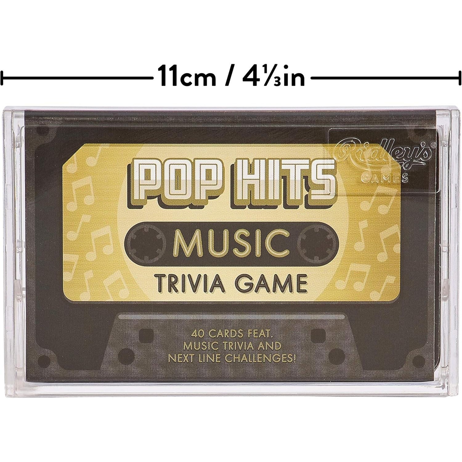 Pop Hits Music Trivia Game - 40 Cards in Retro Cassette Box - Ridley's