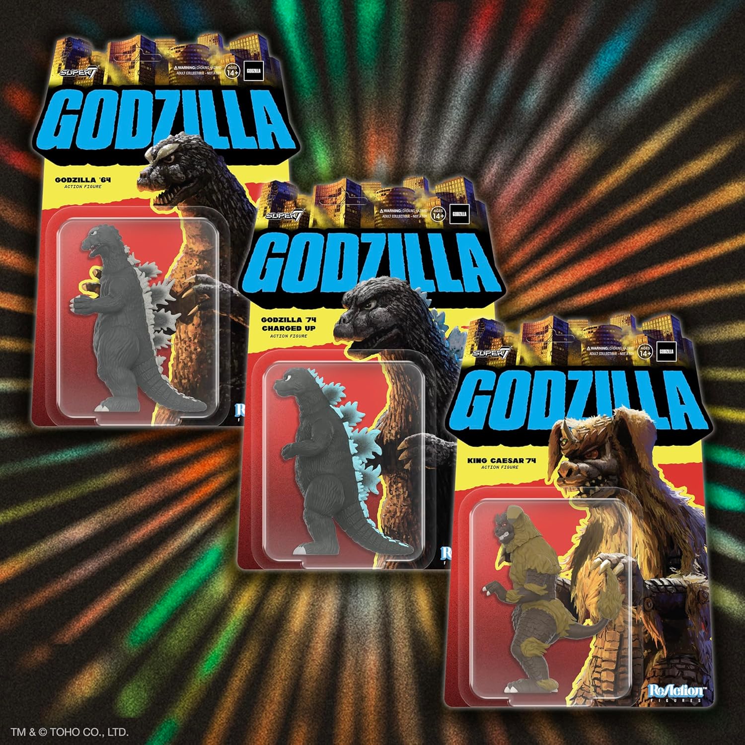 Godzilla vs. Mechagodzilla 1974 Godzilla '74 Charged Up Action Figure - Toho, Super7 - ReAction, Wave 6