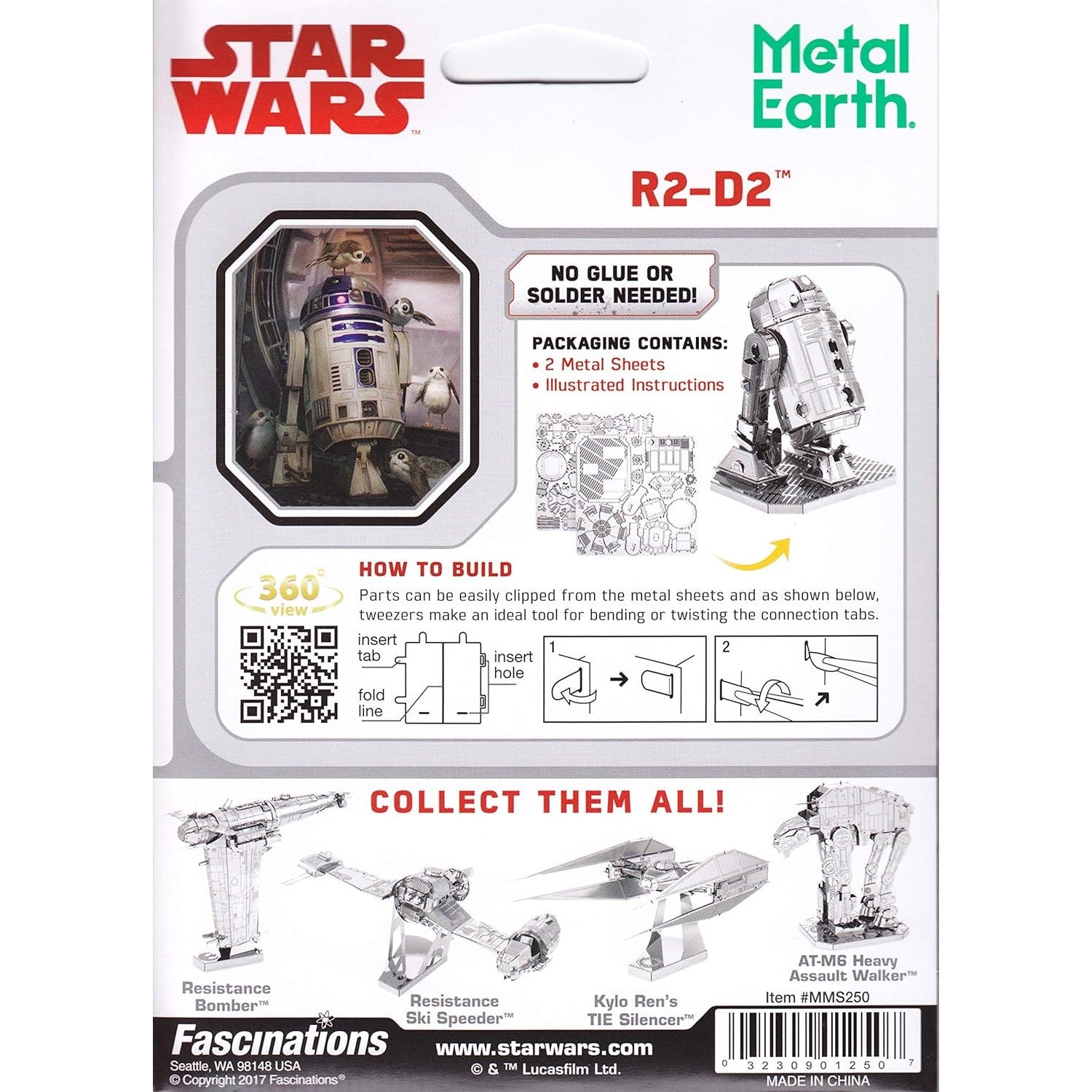 Star Wars R2-D2 3D Steel Model Kit - Fascinations - Metal Earth