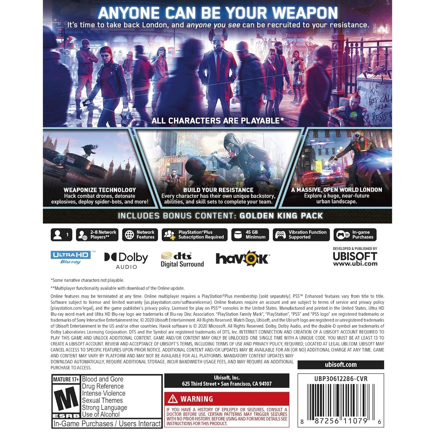 Watch Dogs: Legion Standard Edition - PlayStation 5 - Ubisoft