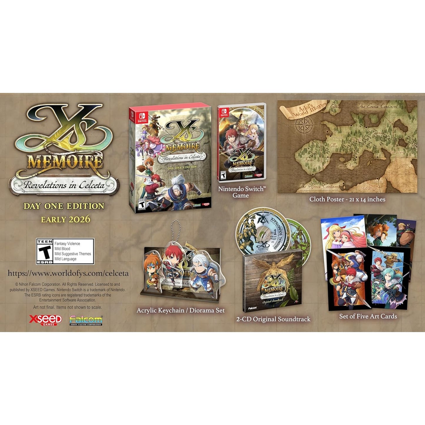 Ys Memoire: Revelations in Celceta - Nintendo Switch - Xseed Games