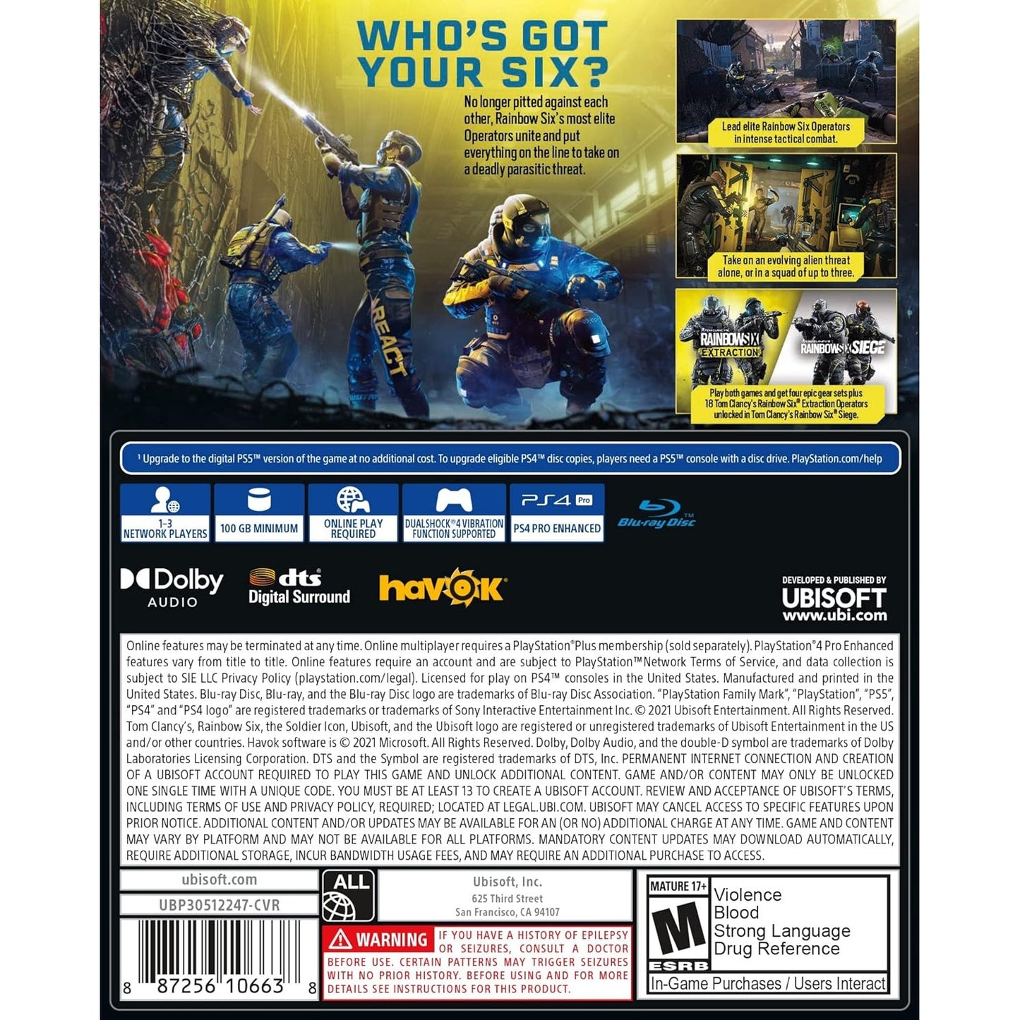 Tom Clancy's Rainbow Six Extraction - PlayStation 4 - Ubisoft