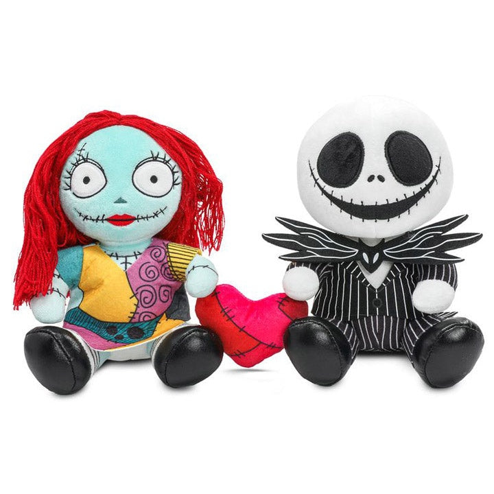 The Nightmare Before Christmas Jack & Sally with Heart Plush - Kidrobot - Phunny Line