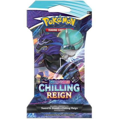 Pokemon Sword & Shield Chilling Reign Sleeved Booster Pack - 10 Cards