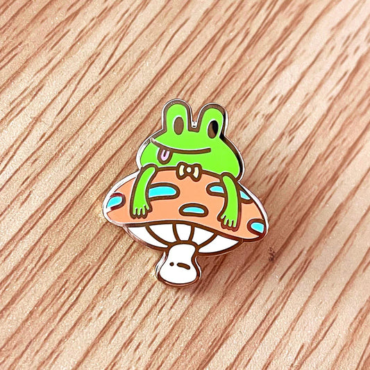 Mushroom Frog - Enamel Pin - Ugly Plants