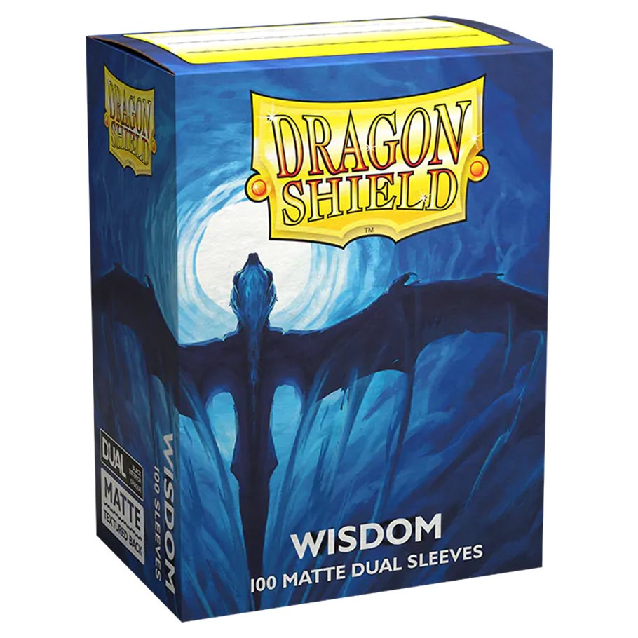 Dragon Shield Matte Dual TCG Card Sleeves - Wisdom Blue, 100 Ct., Standard Size - Arcane Tinmen