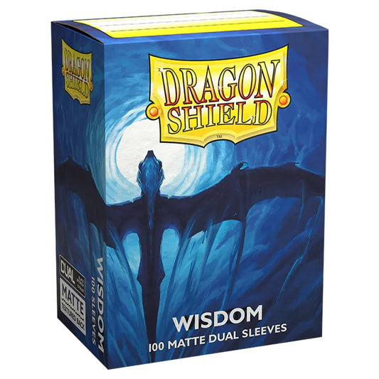 Dragon Shield Matte Dual TCG Card Sleeves - Wisdom Blue, 100 Ct., Standard Size - Arcane Tinmen