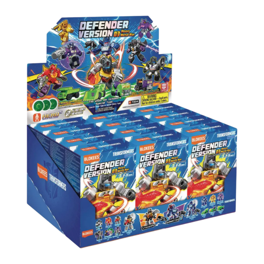Transformers Defender Version 03 Heavy Metal War Blind Box - 1 Random Mini Figure: 12 to Collect - Blokees