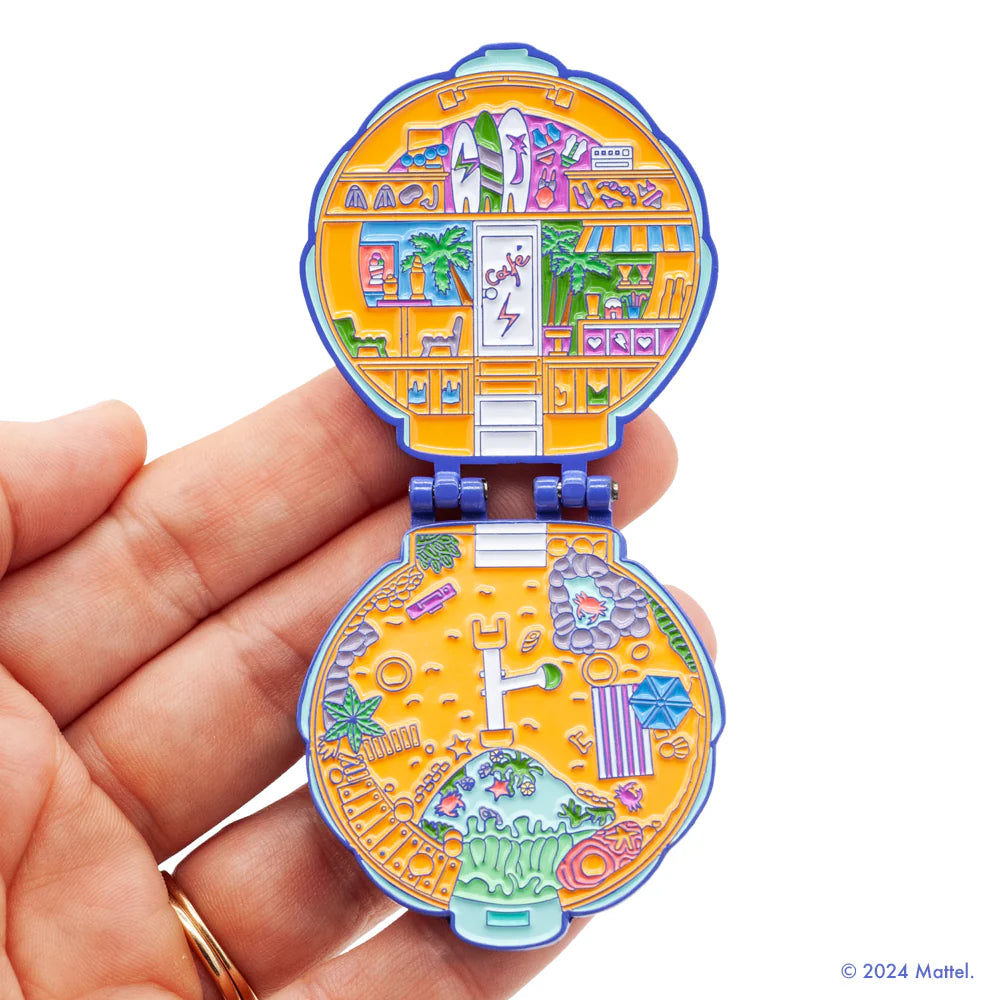 Polly Pocket Beach Party Compact Hinge Pin - Mattel, Little Shop of Pins