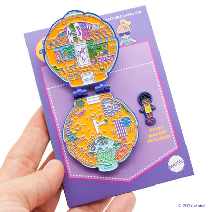 Polly Pocket Beach Party Compact Hinge Pin - Mattel, Little Shop of Pins