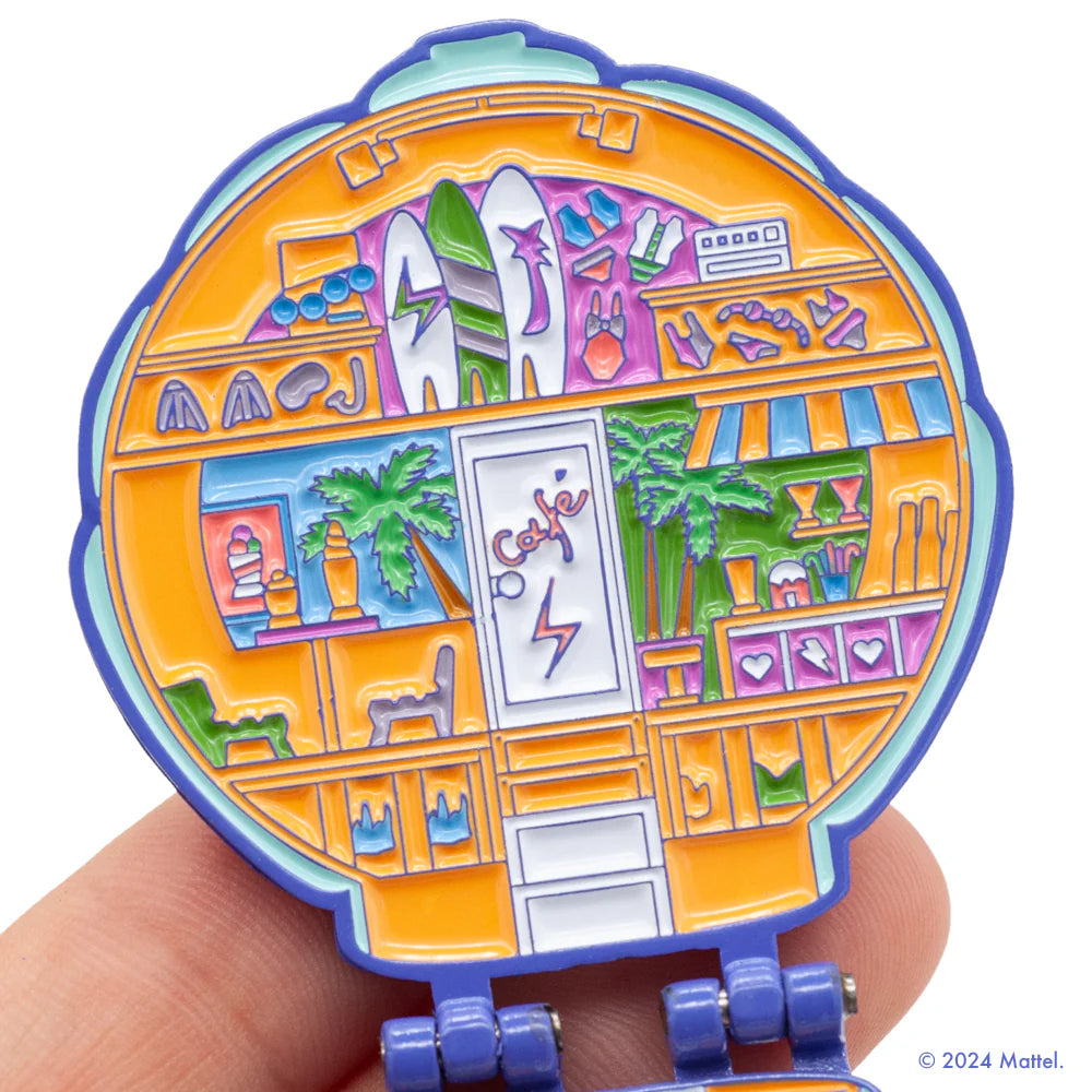 Polly Pocket Beach Party Compact Hinge Pin - Mattel, Little Shop of Pins