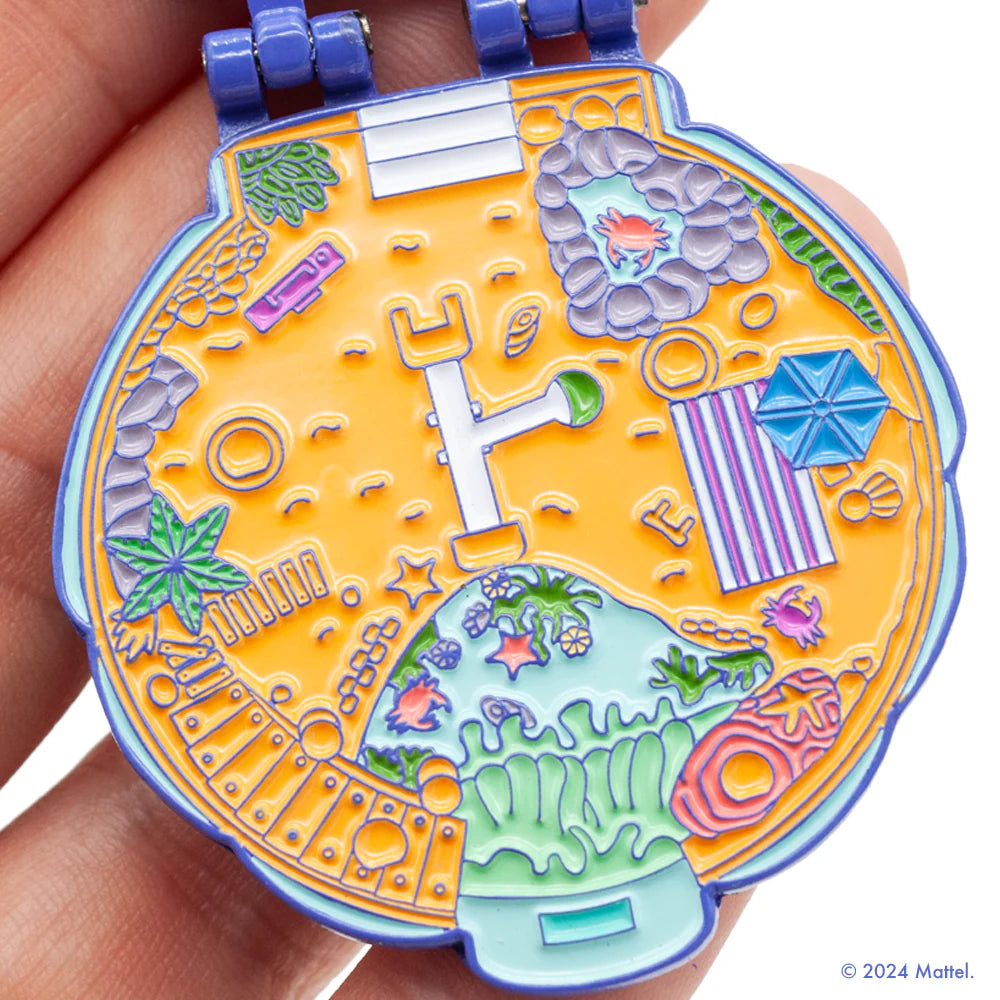 Polly Pocket Beach Party Compact Hinge Pin - Mattel, Little Shop of Pins