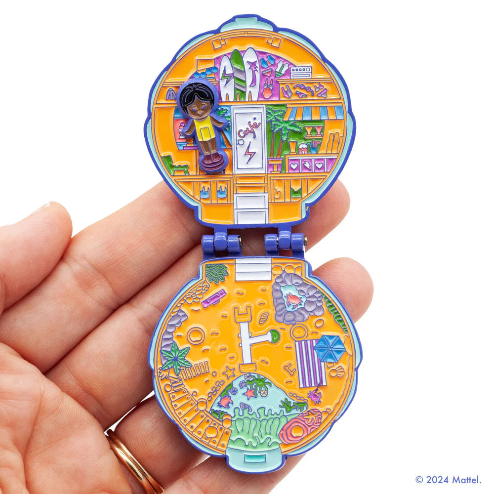 Polly Pocket Beach Party Compact Hinge Pin - Mattel, Little Shop of Pins
