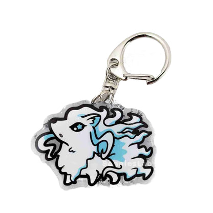 Pokemon Alolan Ninetales Acrylic Keychain Charm - Bonnies Lab