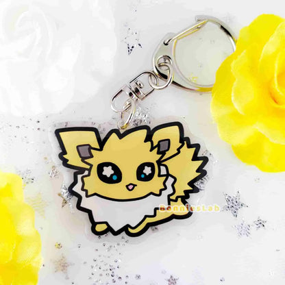Pokemon Chibi Eeveelution Jolteon Acrylic Keychain Charm - Bonnies Lab