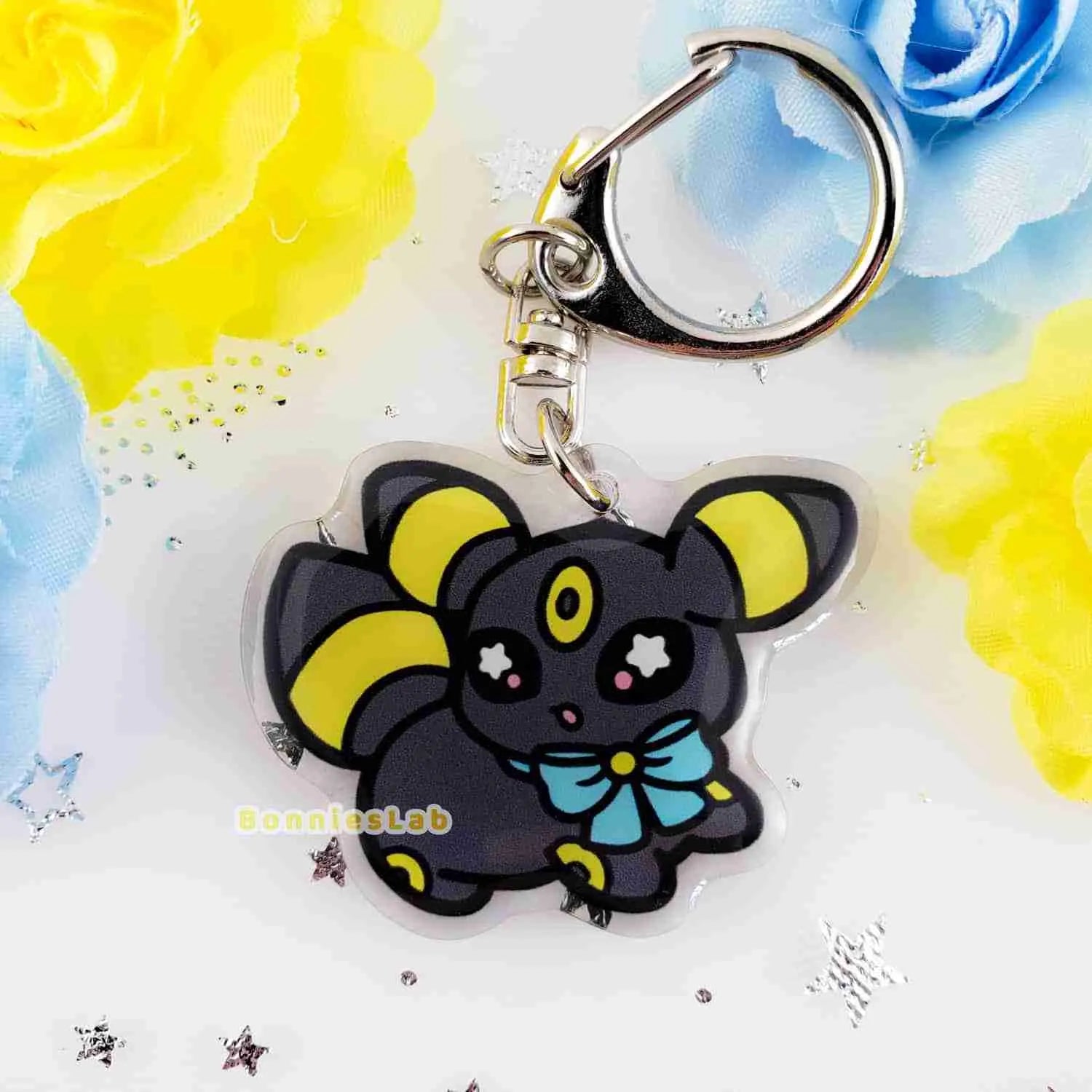 Pokemon Chibi Eeveelution Umbreon Acrylic Keychain Charm - Bonnies Lab