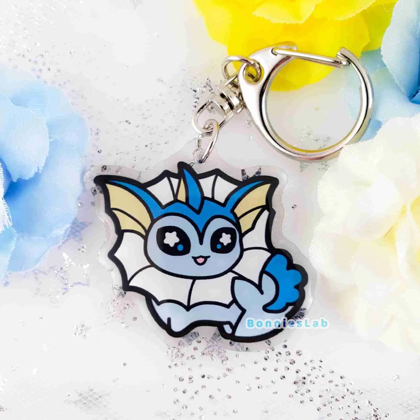 Pokemon Chibi Eeveelution Vaporeon Enamel Pin - Bonnies Lab