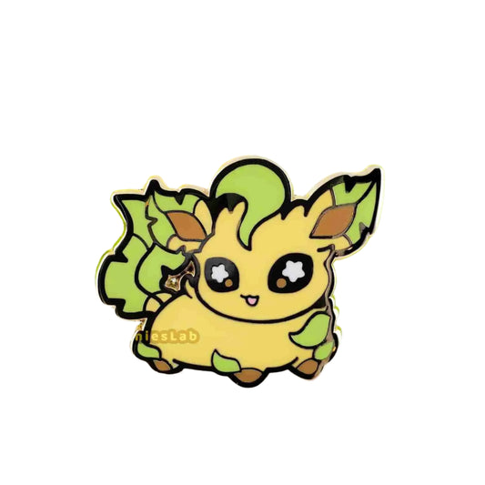 Pokemon Chibi Leafeon Enamel Pin - Bonnies Lab