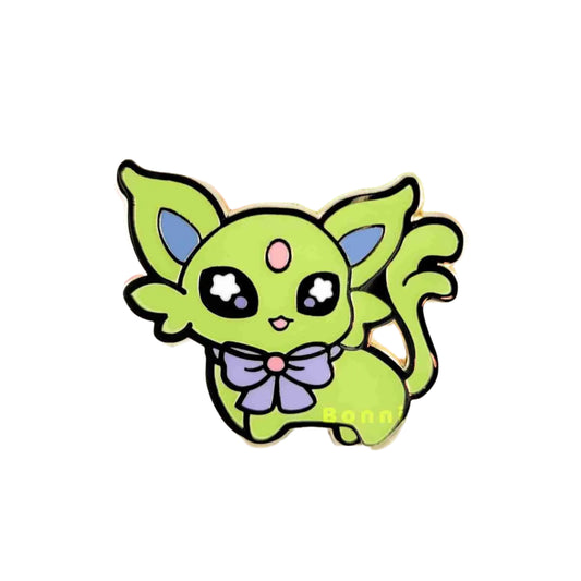 Pokemon Chibi Shiny Espeon Enamel Pin - Glows in the Dark - Bonnies Lab