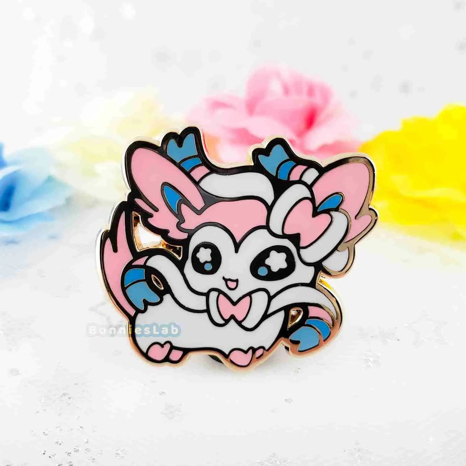 Pokemon Chibi Sylveon Enamel Pin - Bonnies Lab