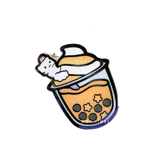 Neko Cafe Thai Iced Tea Enamel Pin - Bonnies Lab