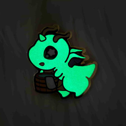 Shiny Dragonite Enamel Pin Glows in the Dark - Bonnies Lab