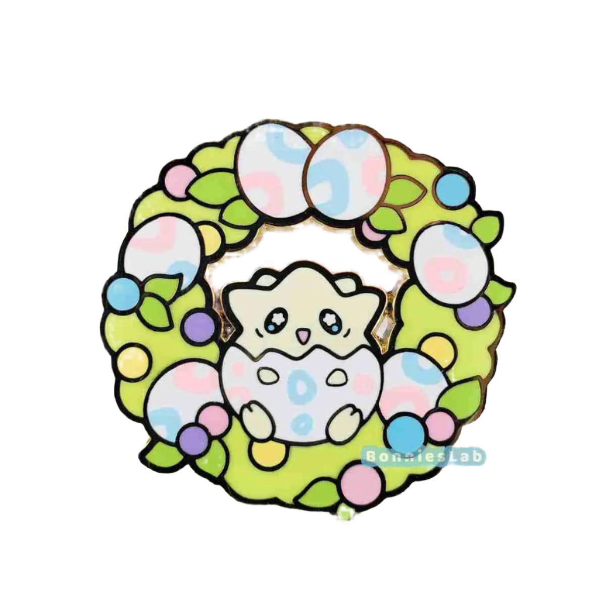Togepi Egg Wreath Enamel Pin - Bonnies Lab