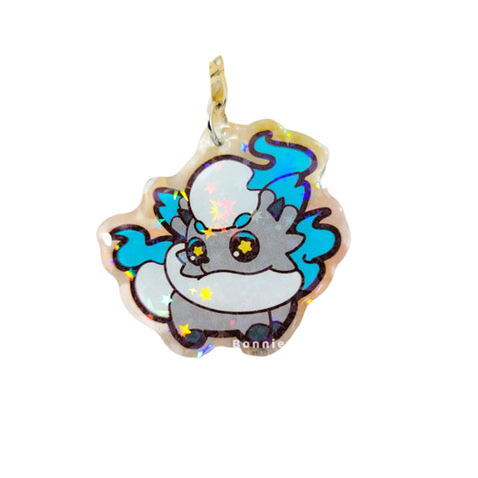 Shiny Hisuian Zorua Holographic Acrylic Keychain Charm - Bonnies Lab