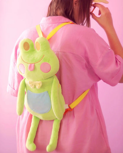 Frog Two Way Bag - Plush Backpack - Ugly Plants