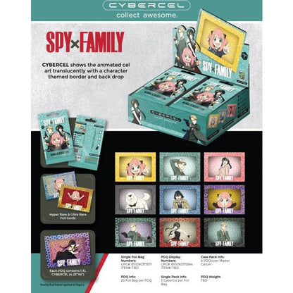 Spy x Family 3D Cel Art Pack - 3 Collectible Cards, Foil Bag - Cybercel