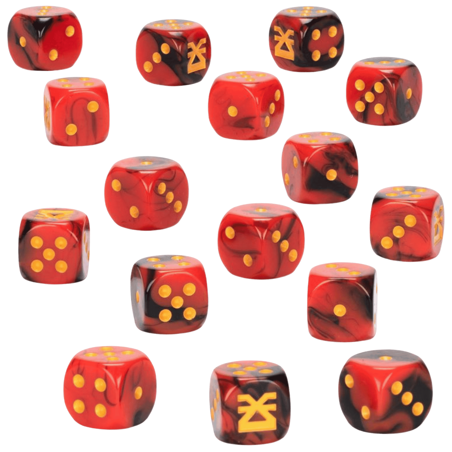 Warhammer: Age of Sigmar Blades of Khorn Dice - Set of 16, Red & Black, 4th Edition - Warhammer