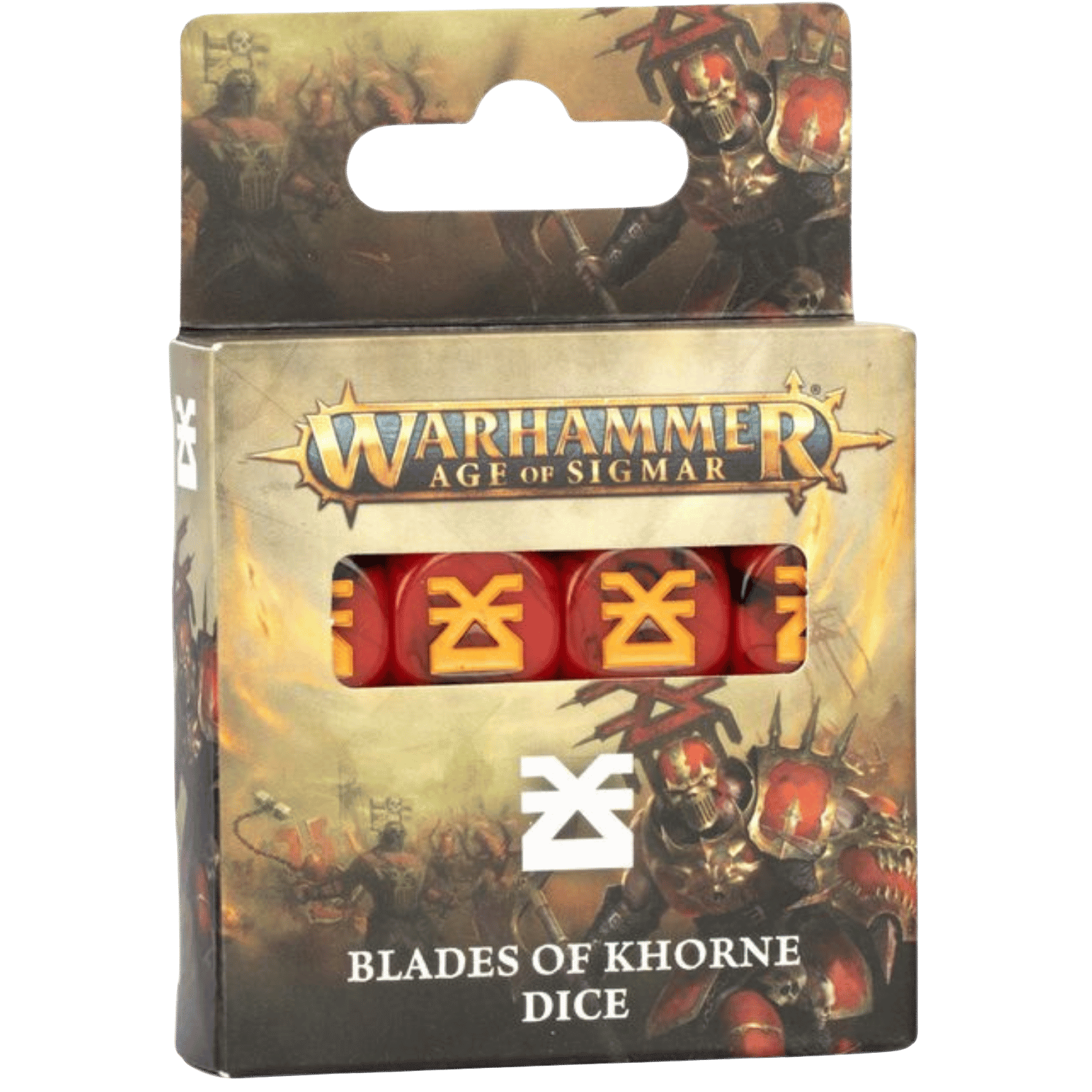 Warhammer: Age of Sigmar Blades of Khorn Dice - Set of 16, Red & Black, 4th Edition - Warhammer