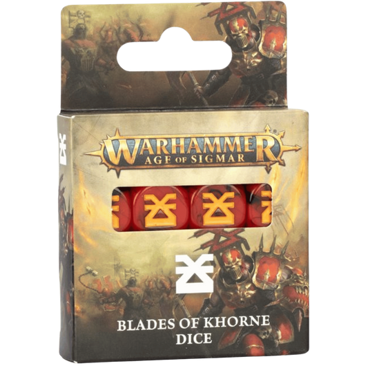 Warhammer: Age of Sigmar Blades of Khorn Dice - Set of 16, Red & Black, 4th Edition - Warhammer