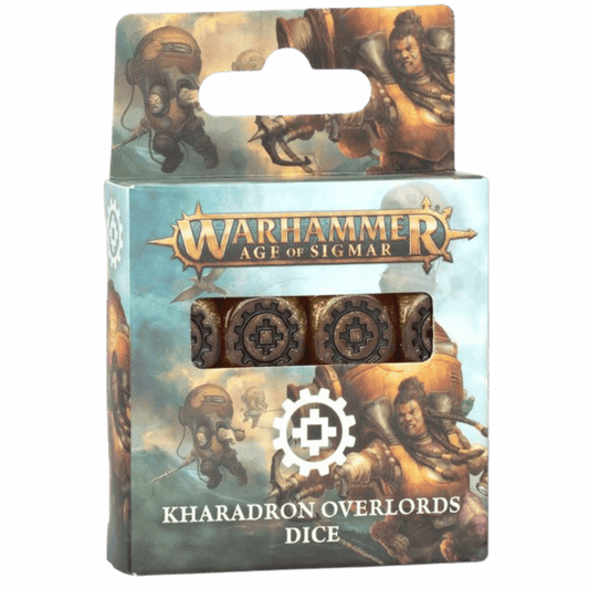 Warhammer: Age of Sigmar Kharadron Overlords Dice - Set of 16 Six-Sided, Color: Brass - Games Workshop