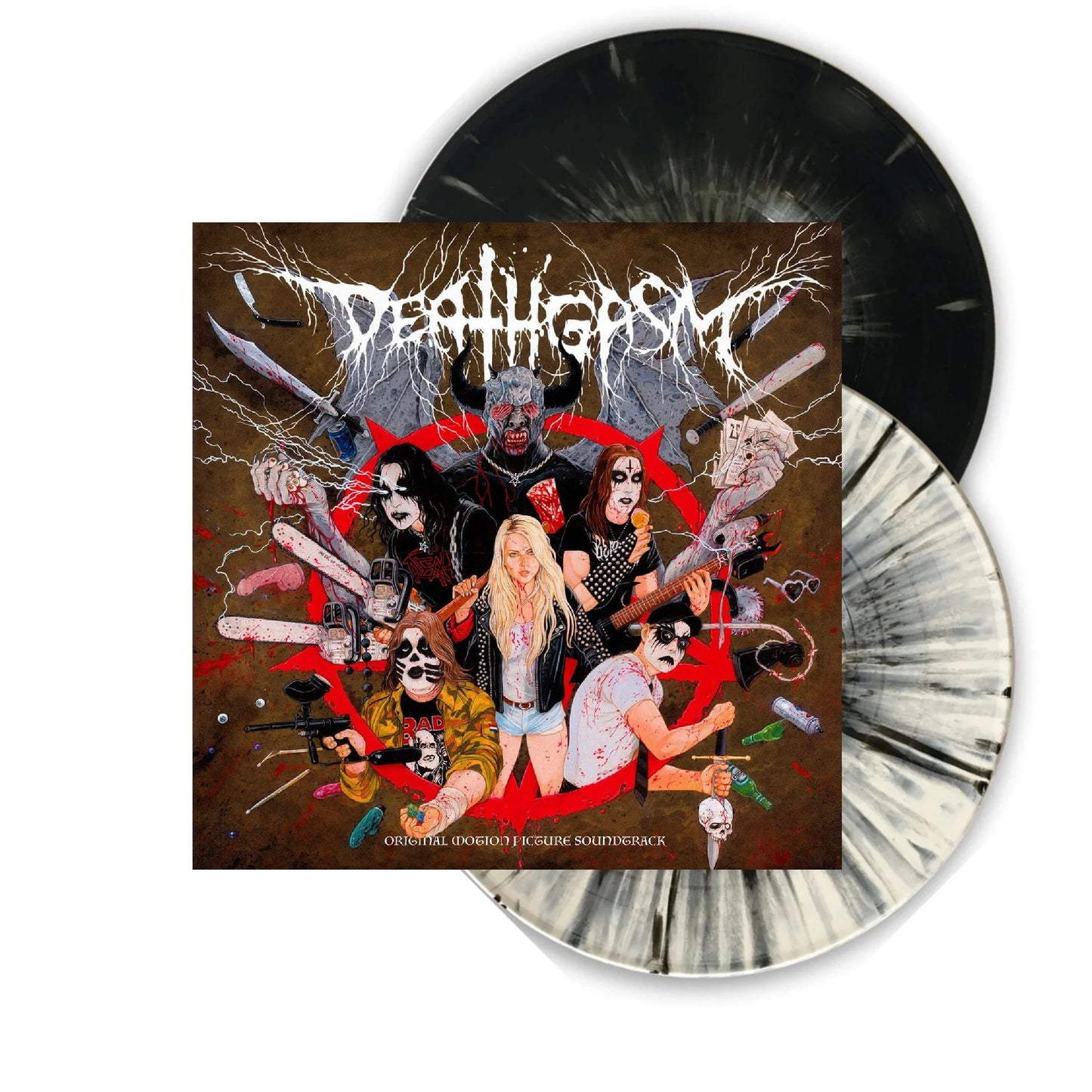 Deathgasm Original Motion Picture Soundtrack - Record Set - (Death Waltz, 2xLP, 180g B&W Splatter Vinyl, OST)