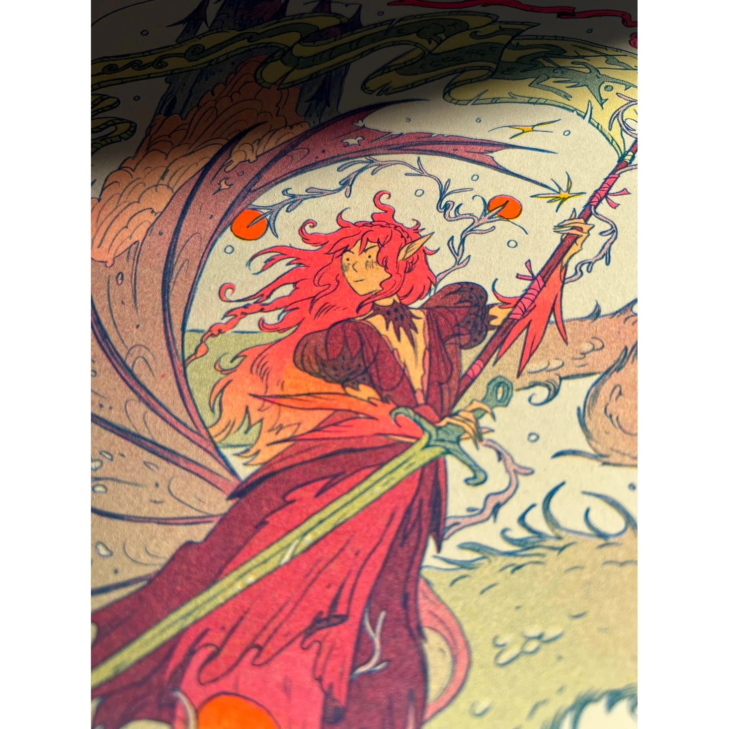 Dragon Warrior Riso Print - Natalie Andrewson