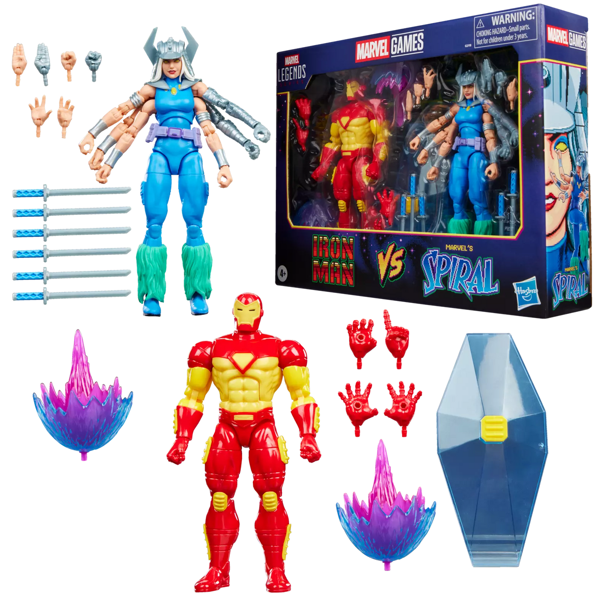 Marvel Games Iron Man vs Marvel's Spiral Action Figure 2-Pack - Hasbro - Marvel Legends