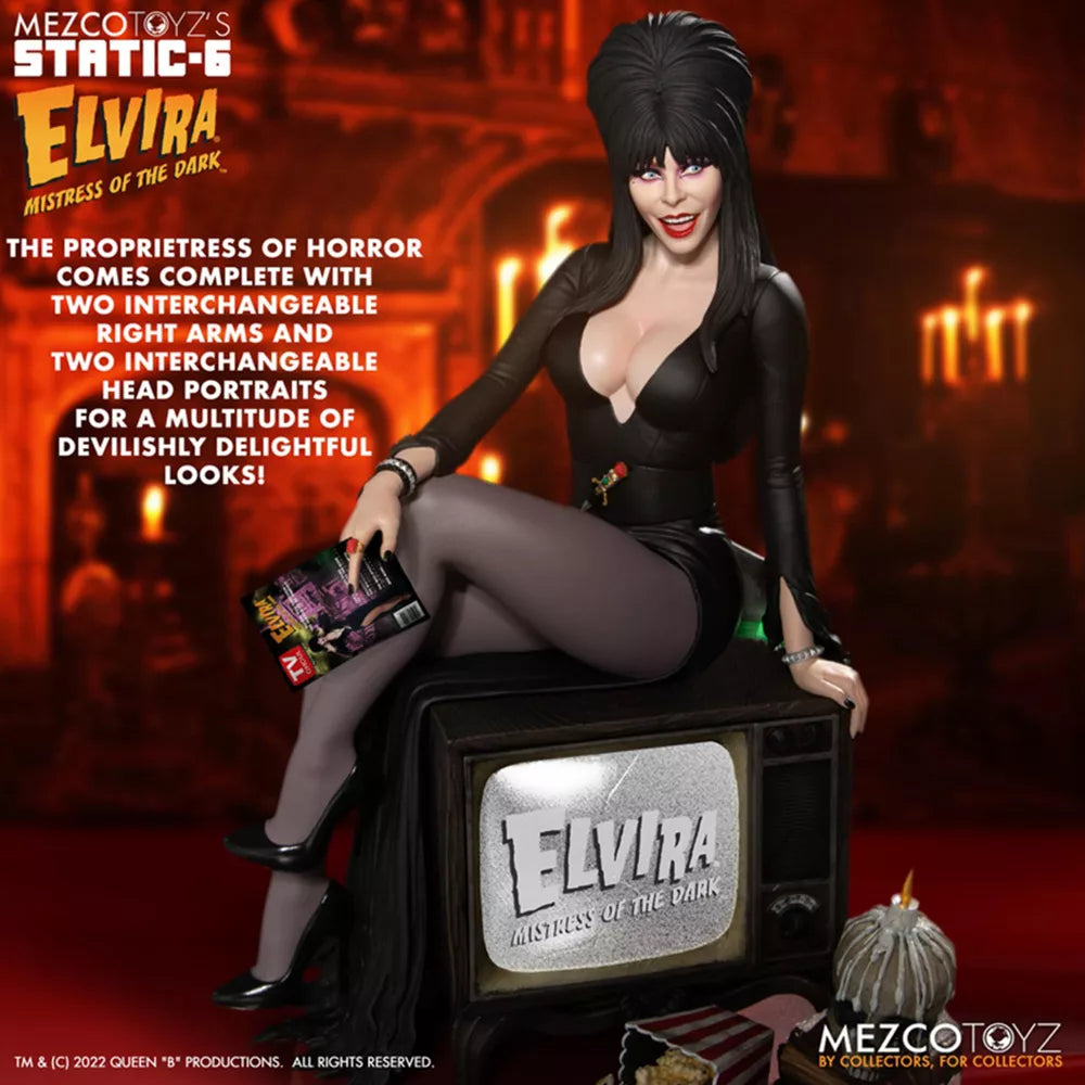 Elvira Mistress Of The Dark - Mezco Toyz Static-6 1:6 Scale Premium Statue