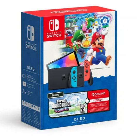 Nintendo Switch OLED Model Console - Mario Wonder Bundle - Nintendo