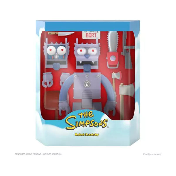 The Simpsons ULTIMATES! Robot Scratchy Wave 1 Super7 Figure